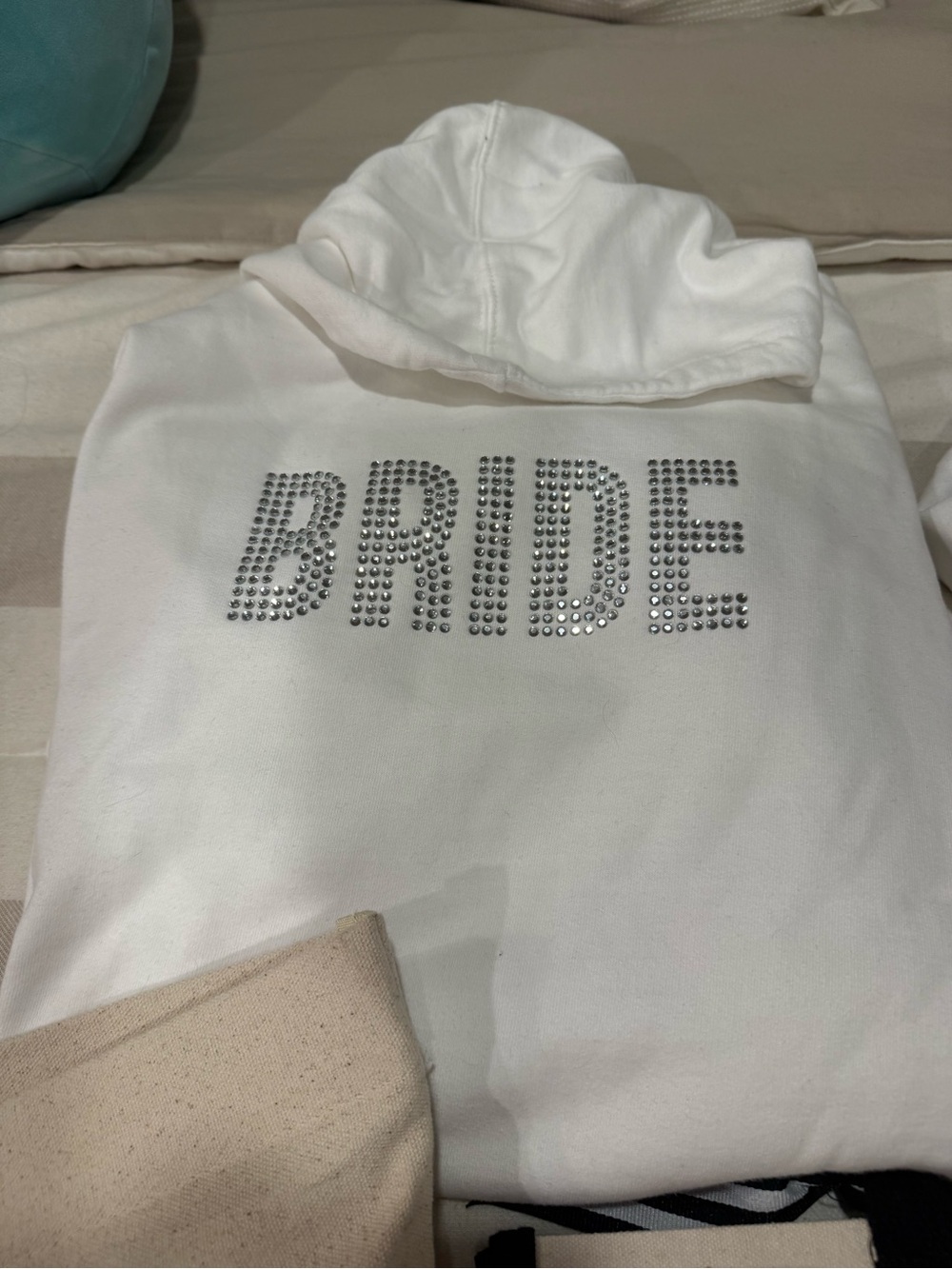 White Rhinestone Bride Sweatshirt/Hoodie